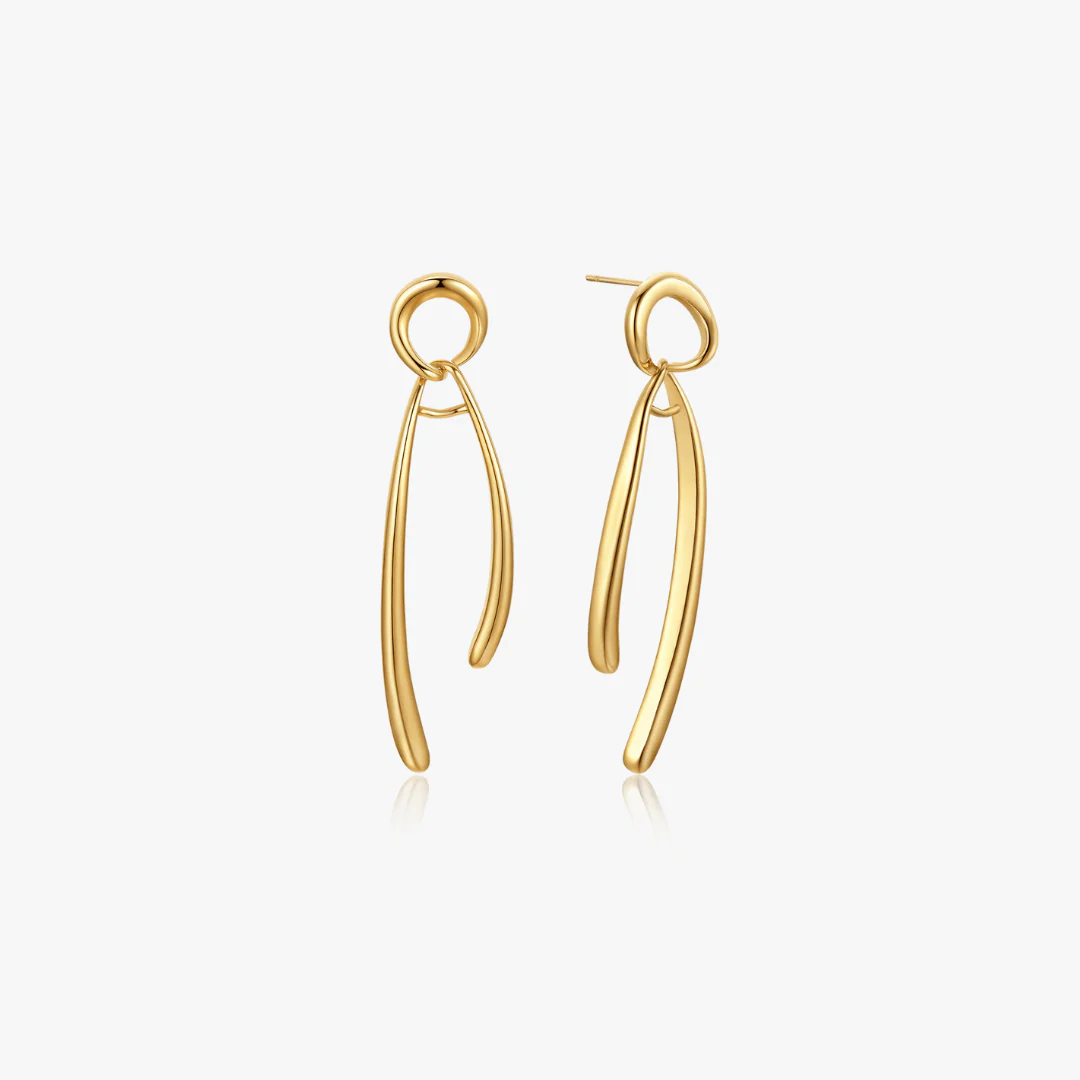 Elara Sculptural Drop Earrings - Image 4