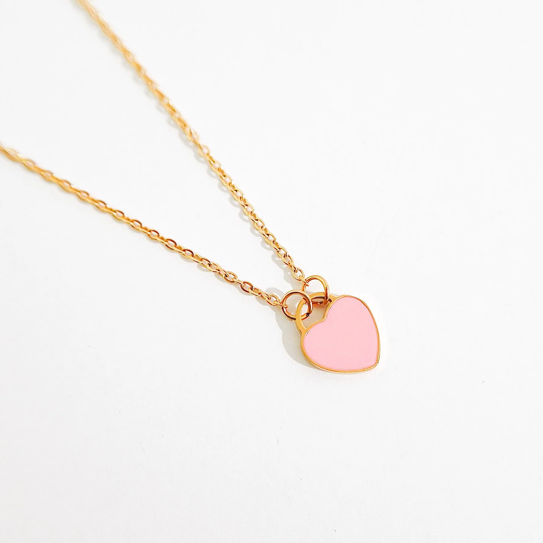 Enamel Heart Necklaces in Gold (Not A Set) - Image 5