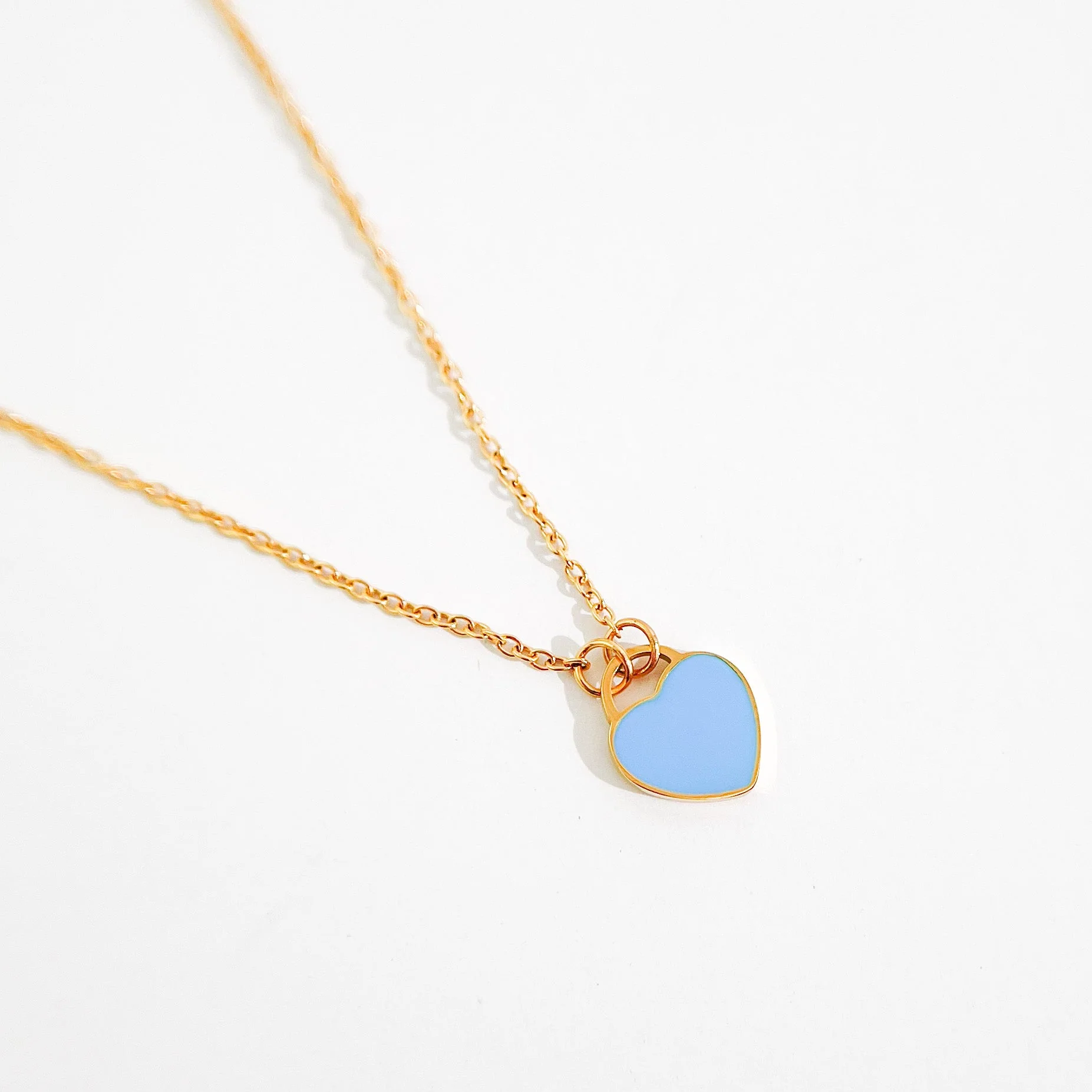 Enamel Heart Necklaces in Gold (Not A Set) - Image 7