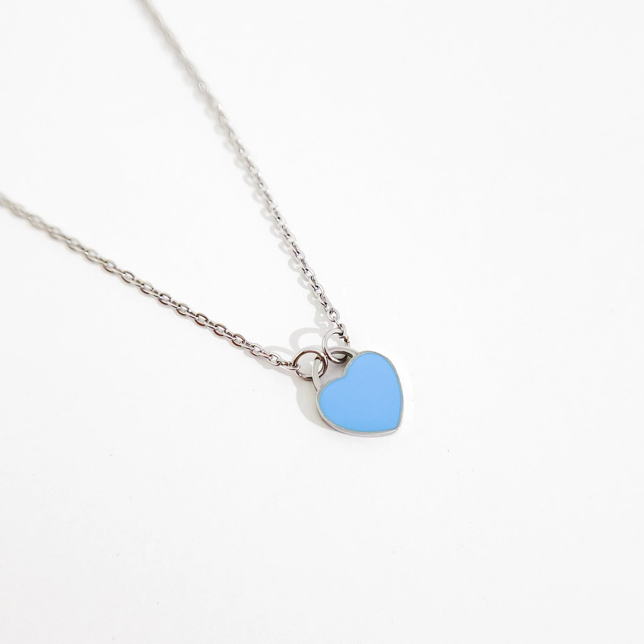 Enamel Heart Necklaces in Silver (Not A Set) - Image 6