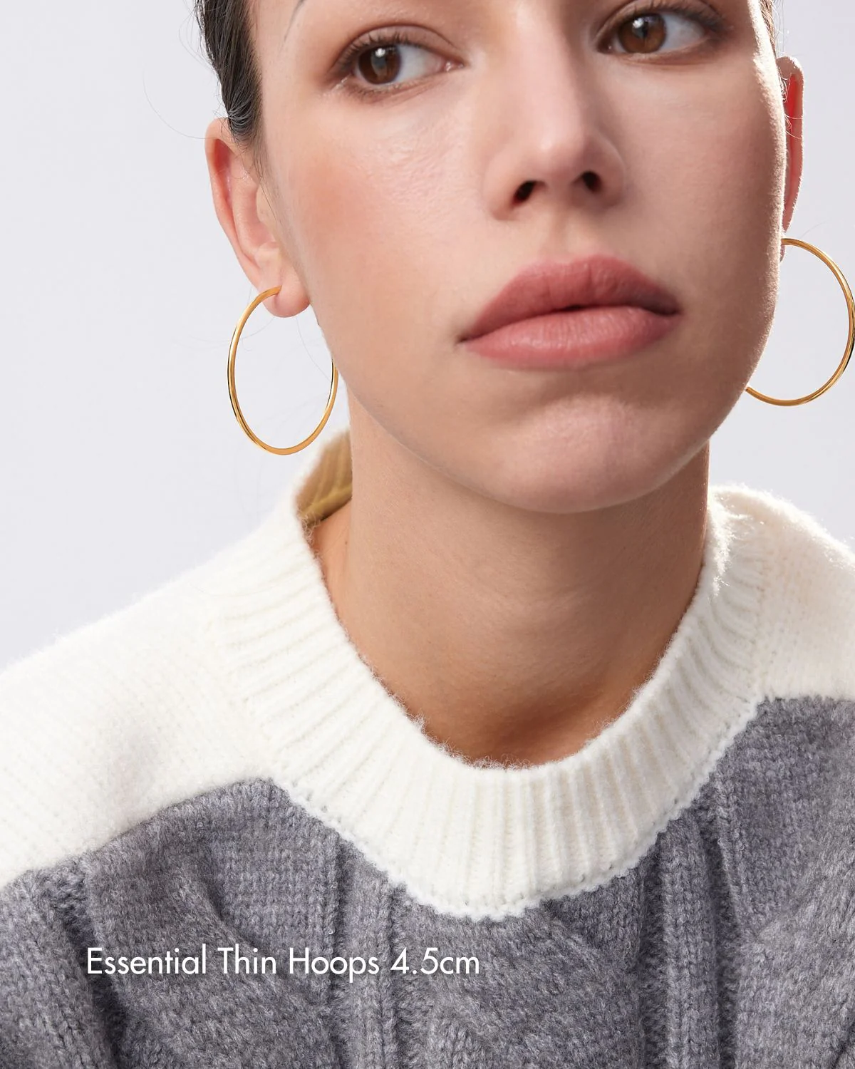 Essential Thin Gold Hoops - Image 3