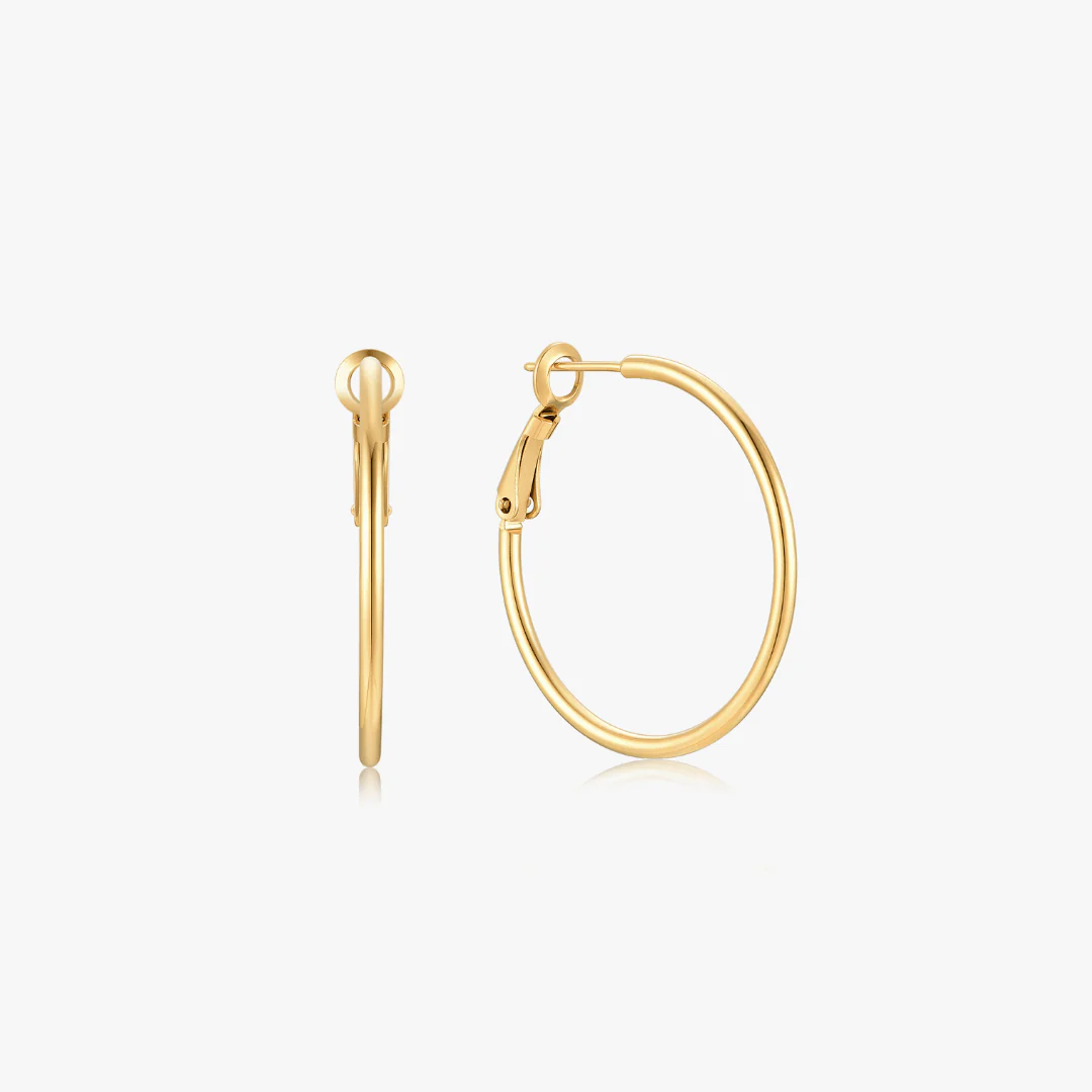 Essential Thin Gold Hoops - Image 6