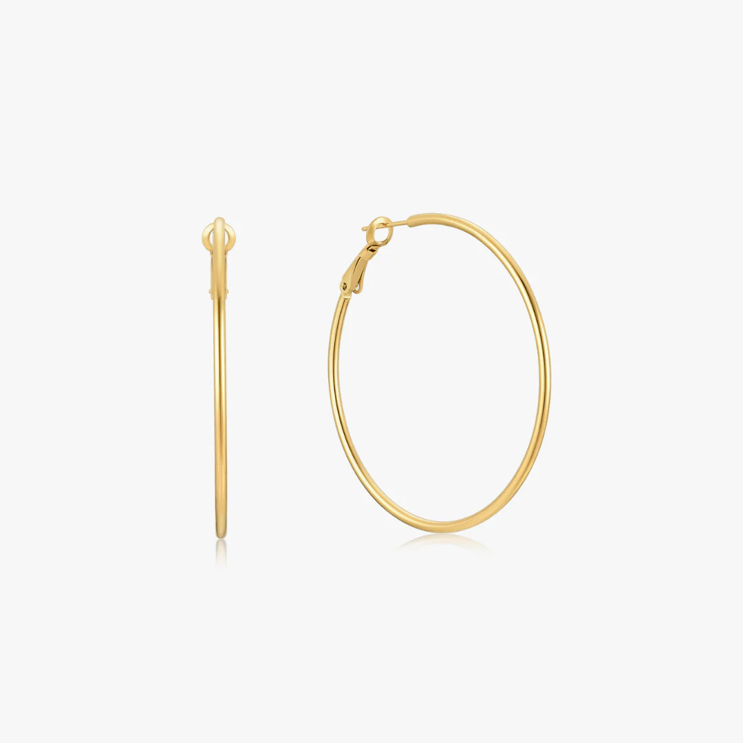Essential Thin Gold Hoops - Image 8