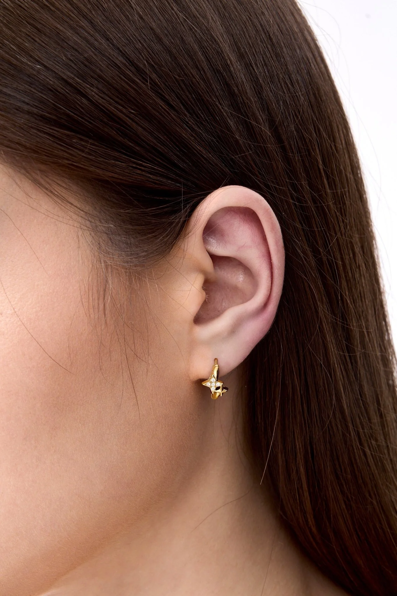 Estelle Double Star Mini Hoops - Image 2