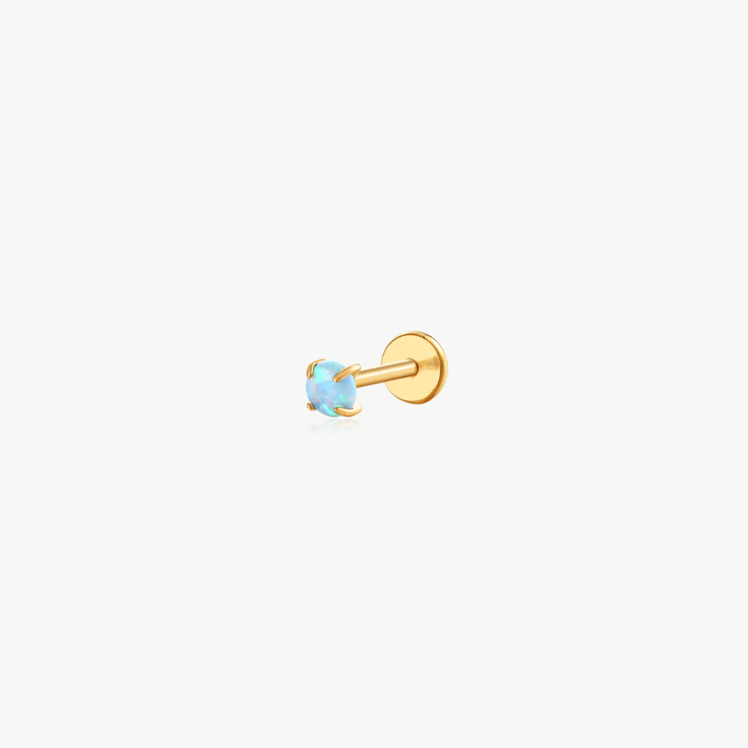 3mm Faux Opal Titanium Flat Back Stud (Single) - Image 2