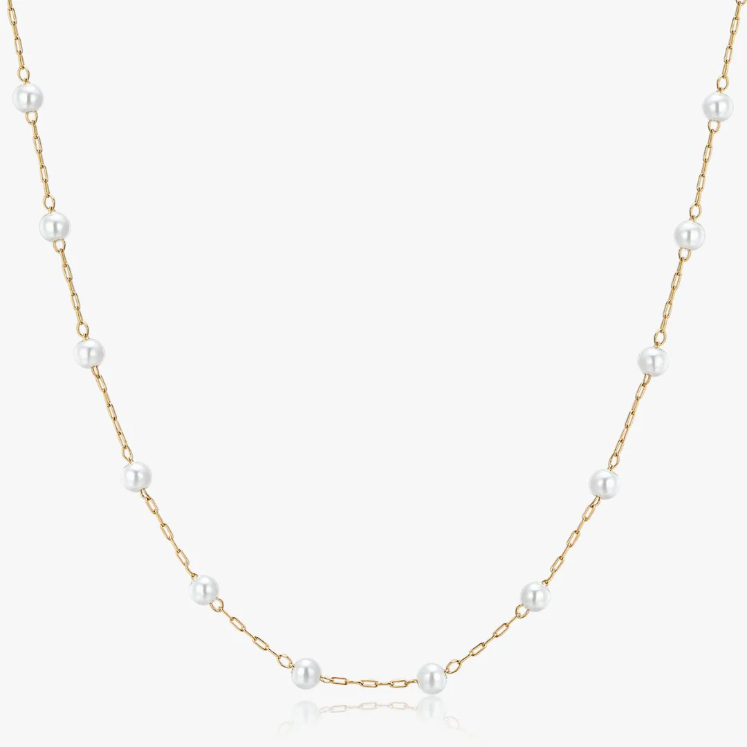 Faux Pearl Choker Necklace - Image 8