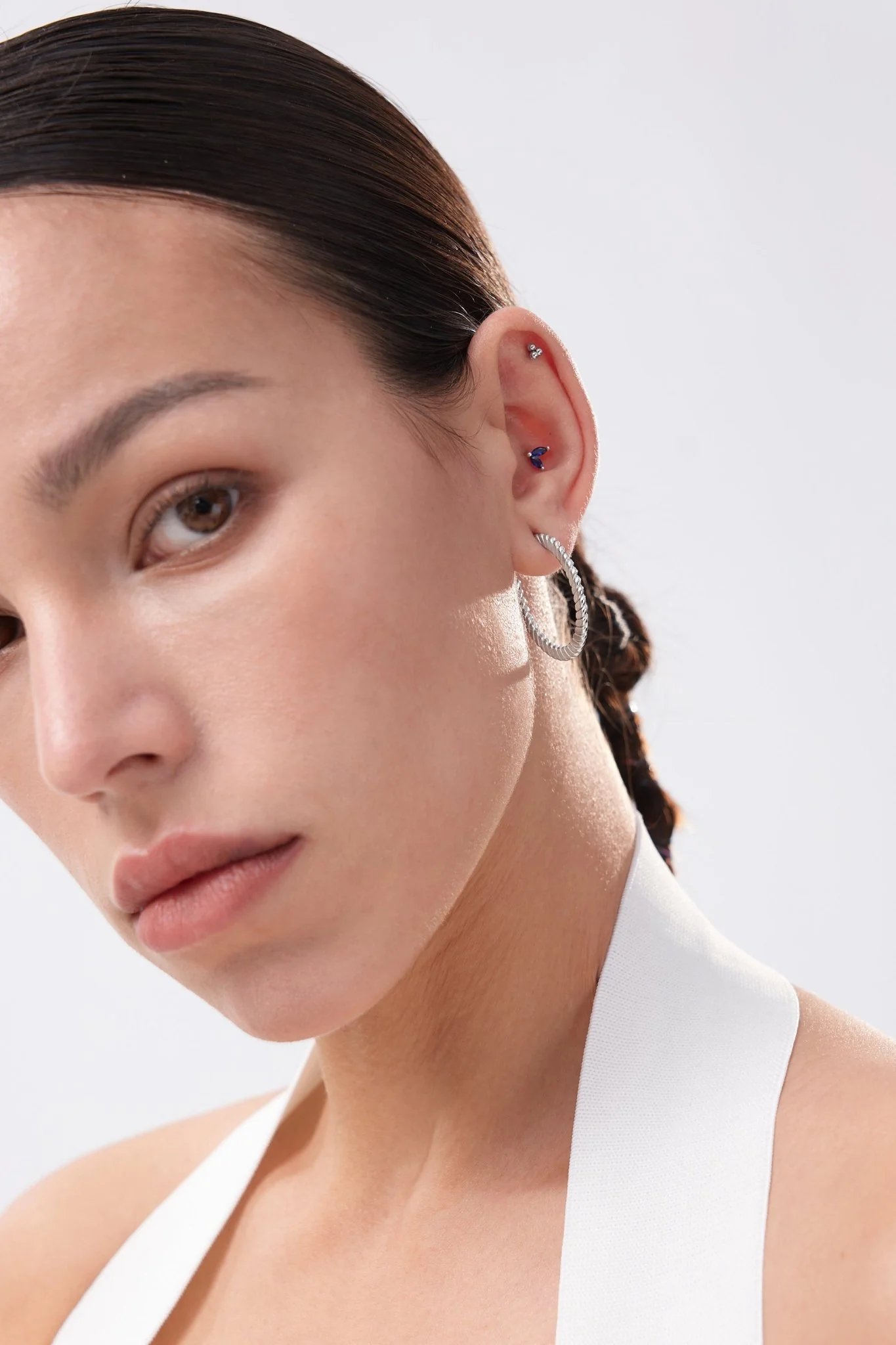 Flat Twisted Hoops - Image 2