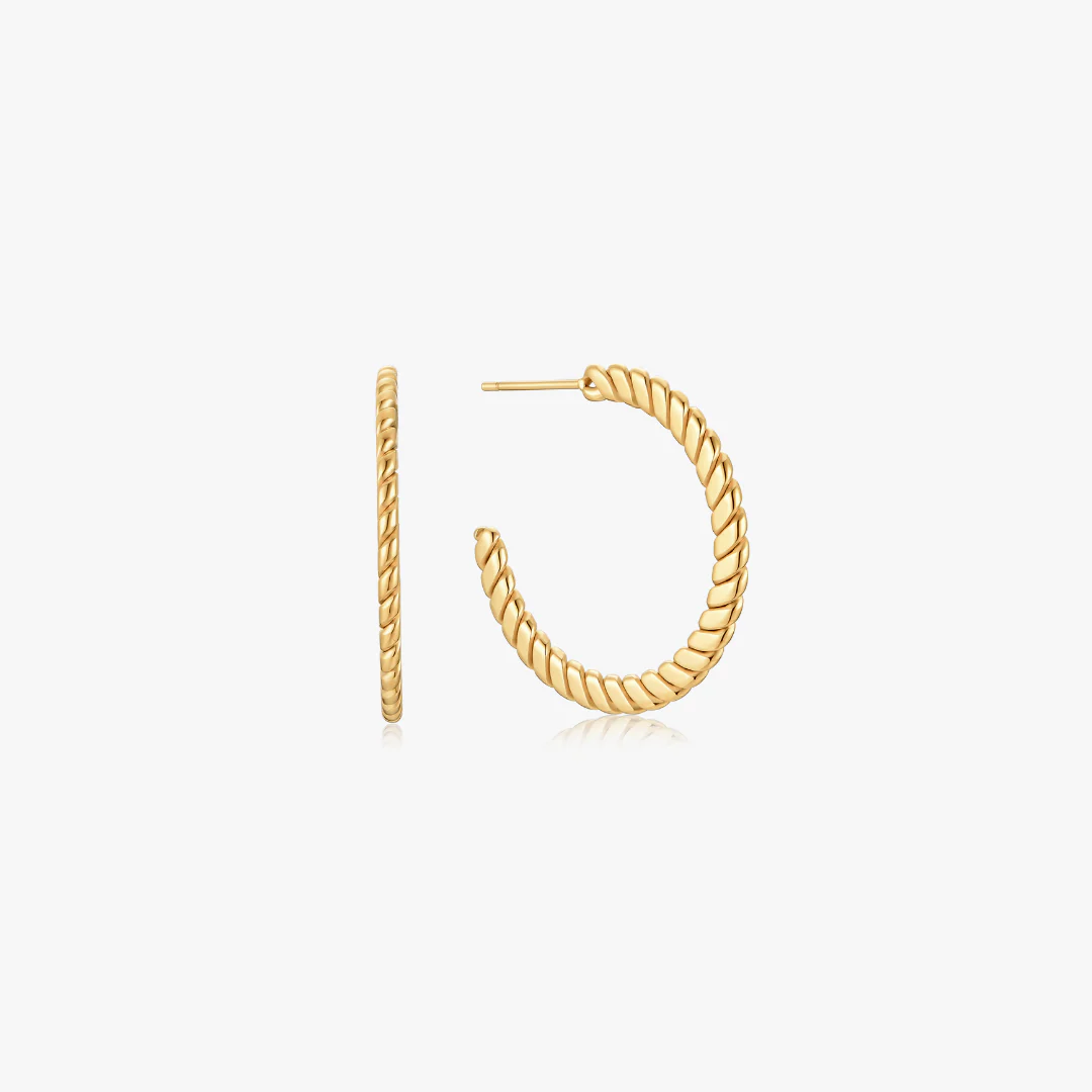 Flat Twisted Hoops - Image 6