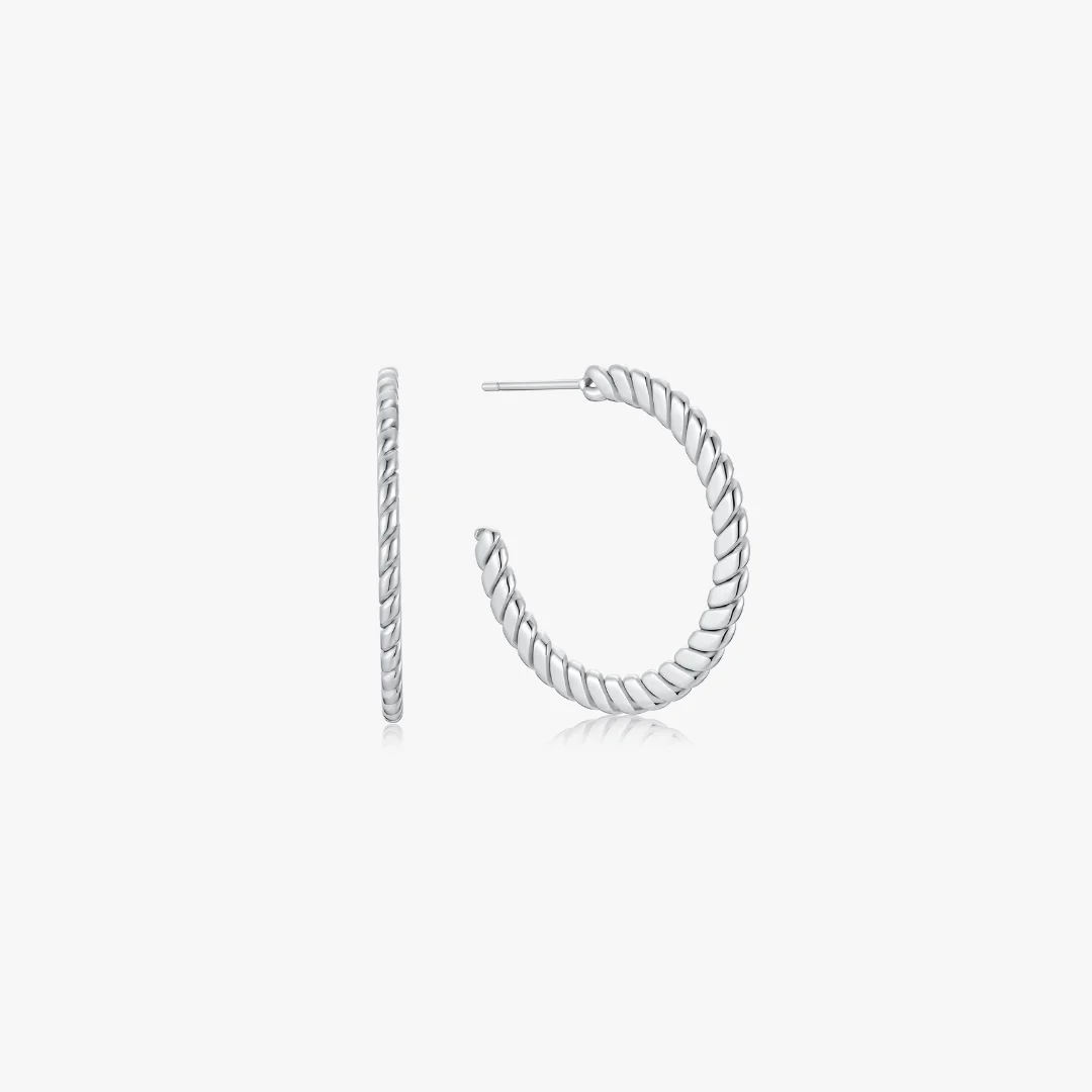 Flat Twisted Hoops - Image 7