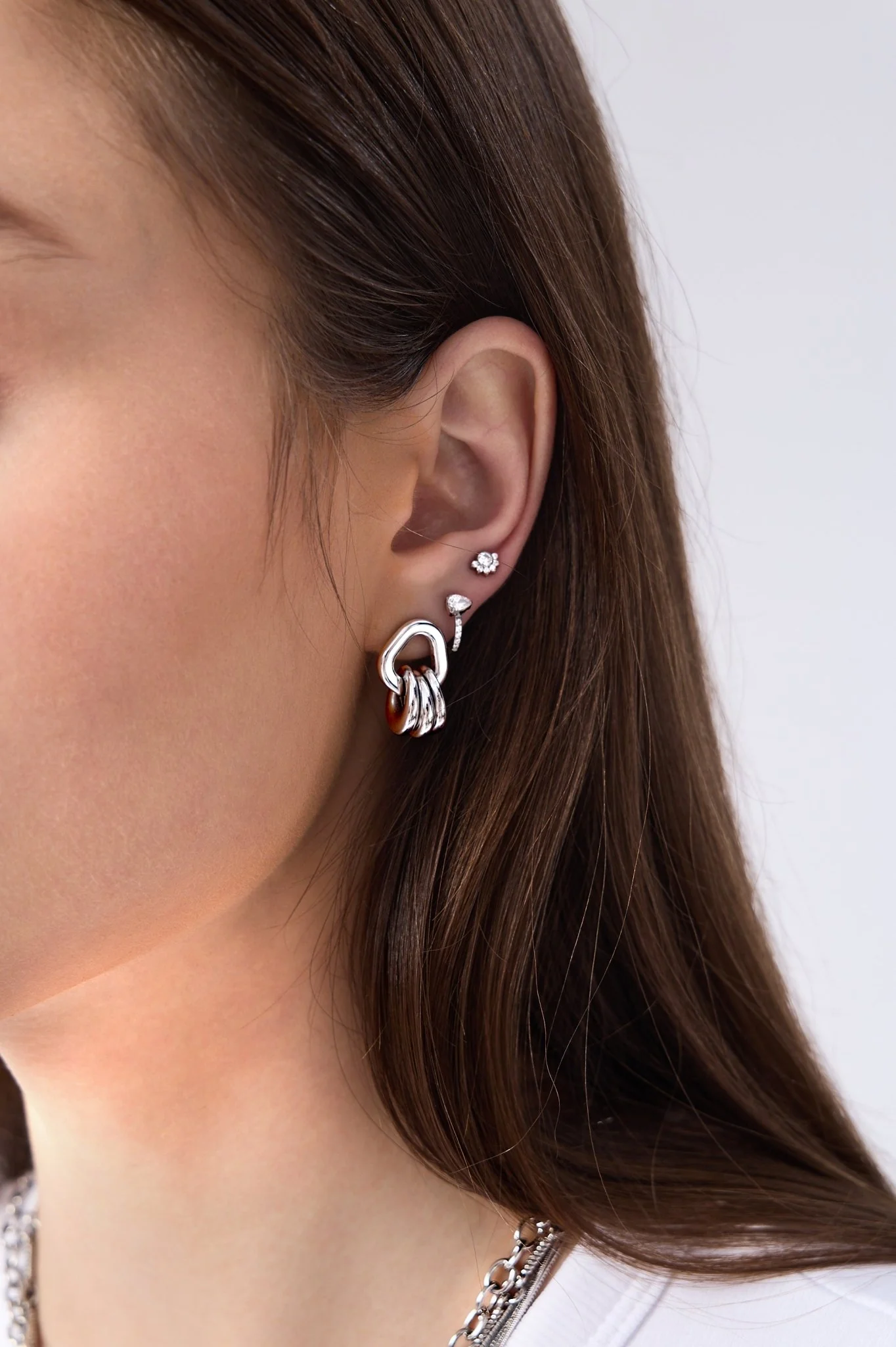 Halo Cluster Titanium Flat Back Stud (Single) - Image 2