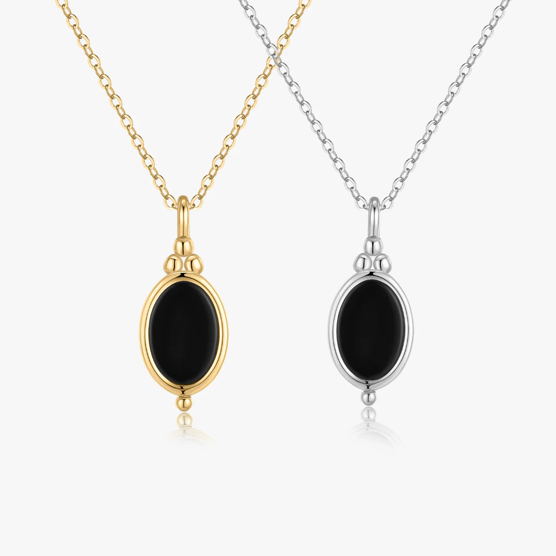 Isabel Black Agate Necklace