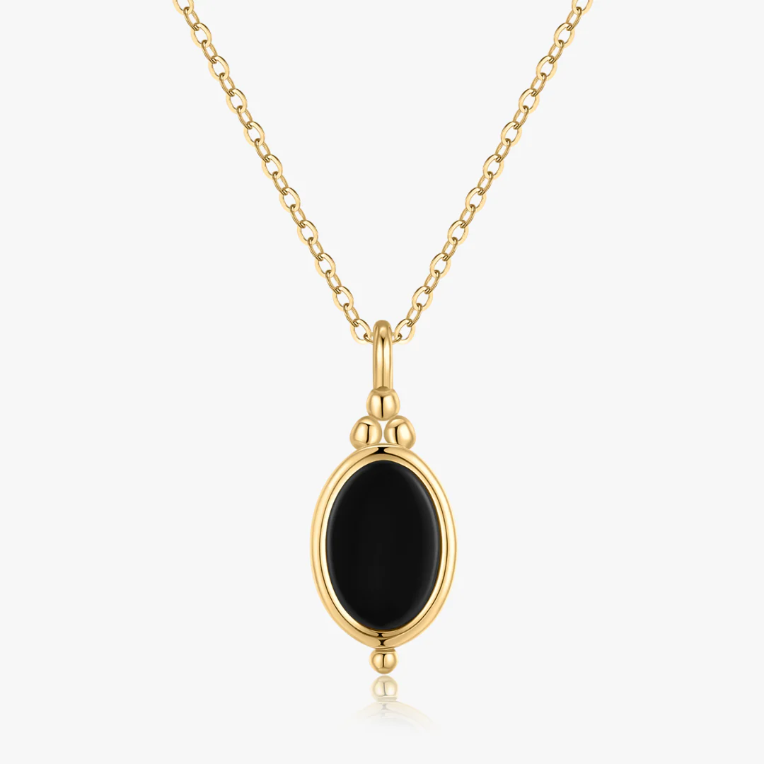 Isabel Black Agate Necklace - Image 3