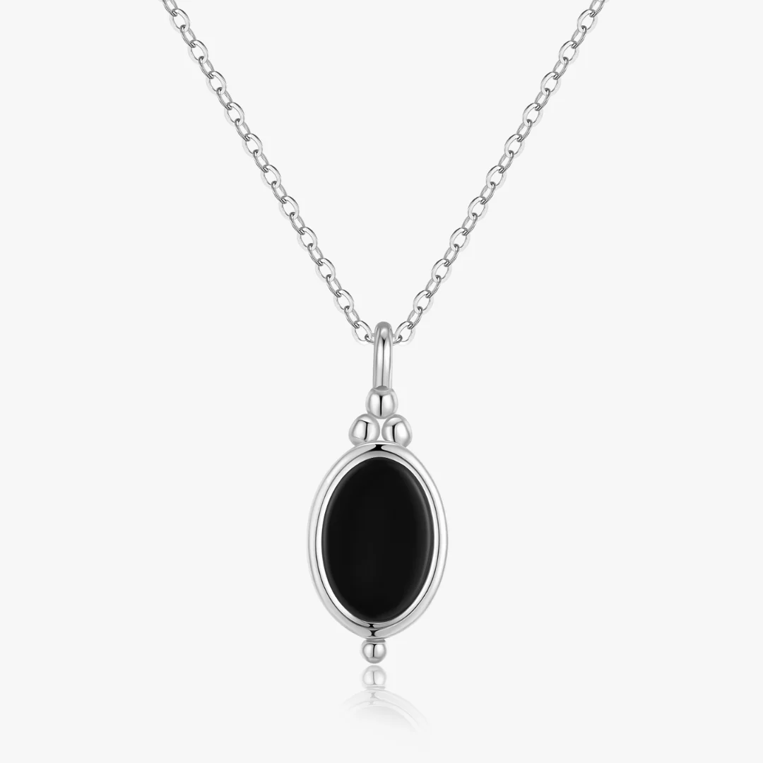Isabel Black Agate Necklace - Image 4