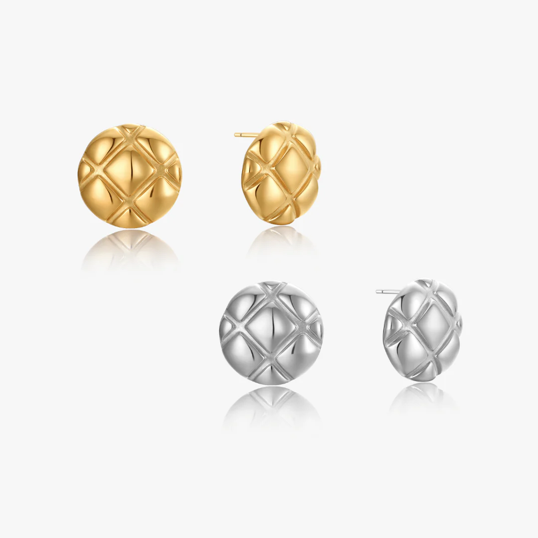 Ivy Cross Texture Earrings