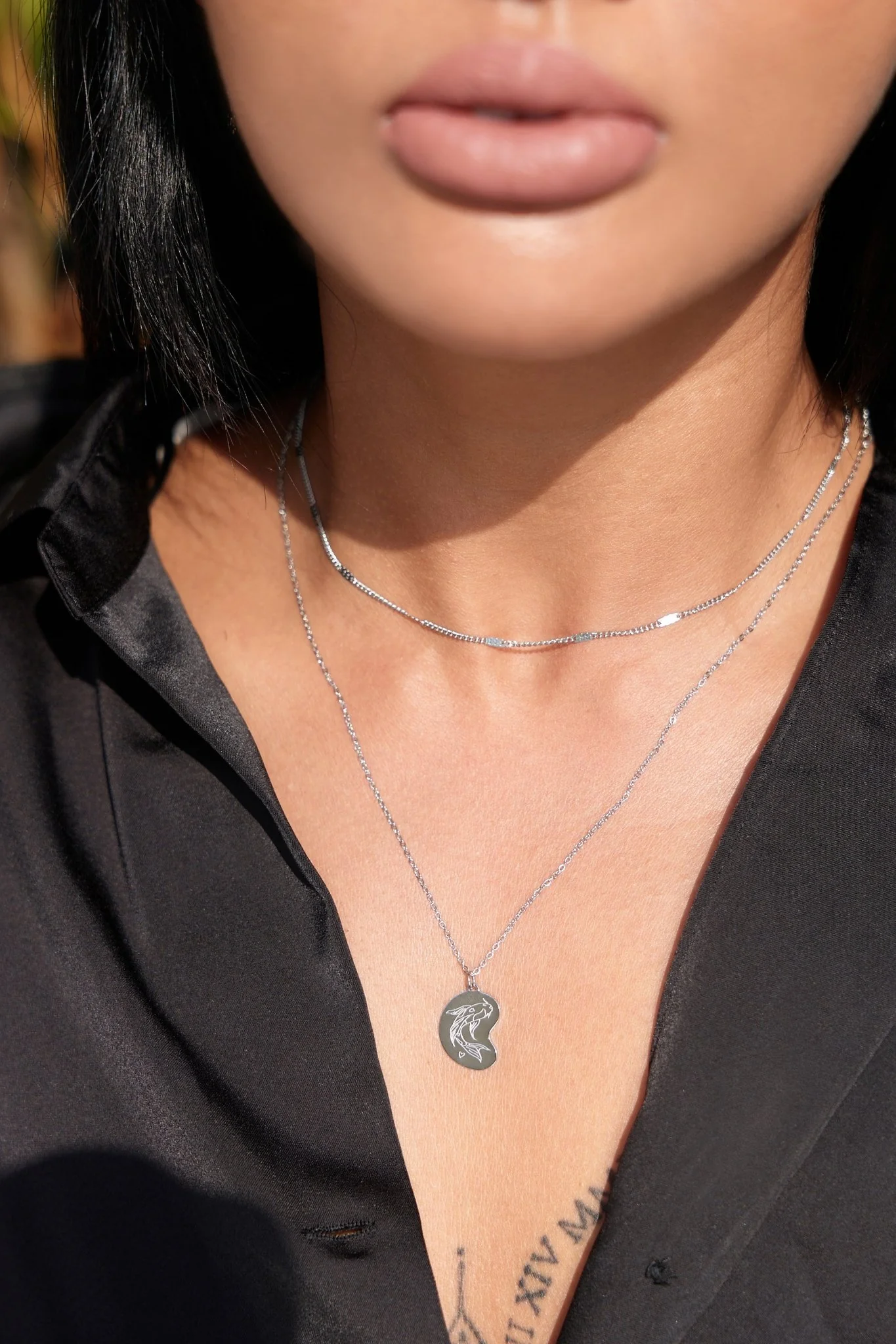 Koi Fish Duo Necklace 2.0 in Silver (Not A Set) - Image 3