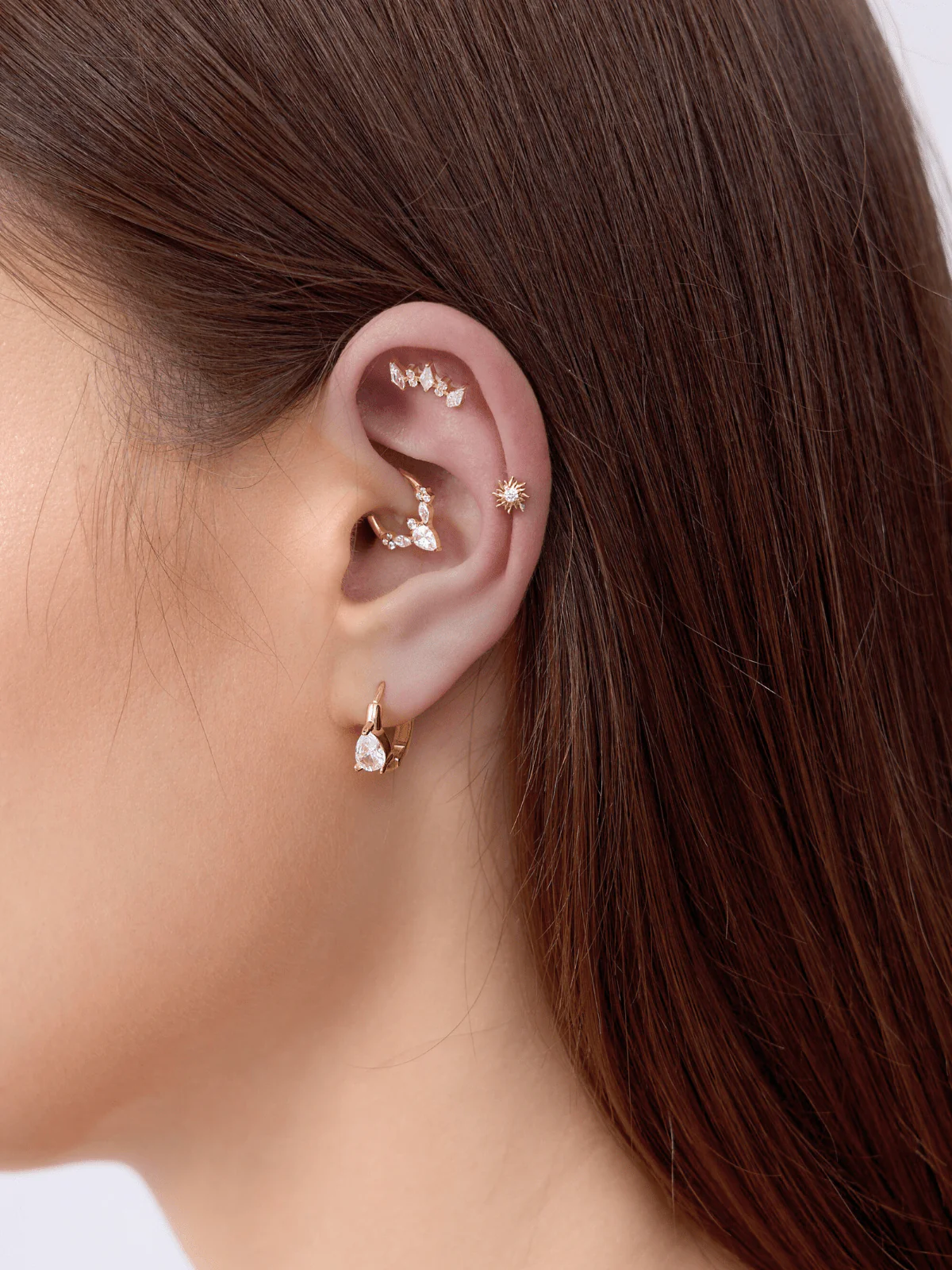 Leah Titanium Flat Back Stud (Single) - Image 2
