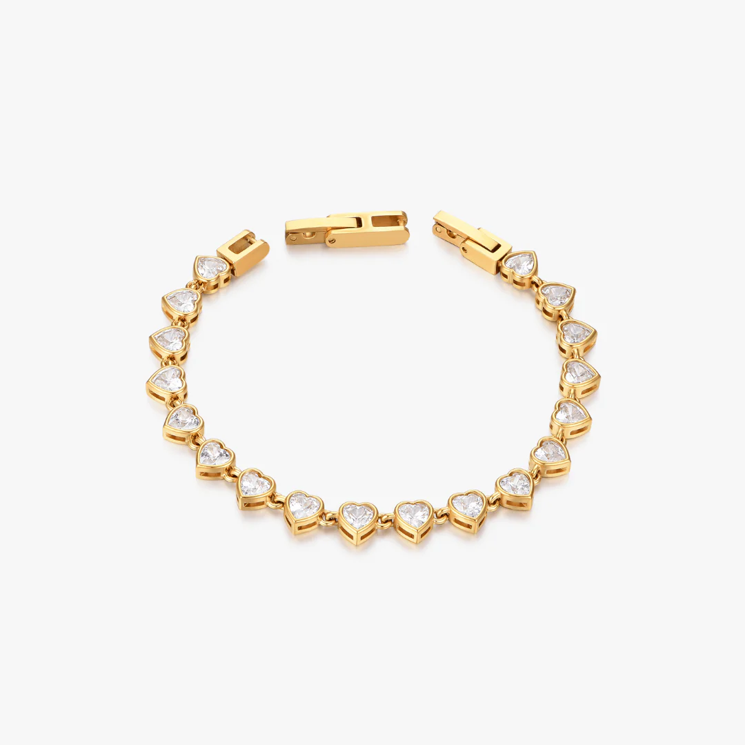 Lucy Heart Gem Tennis Bracelet - Image 4
