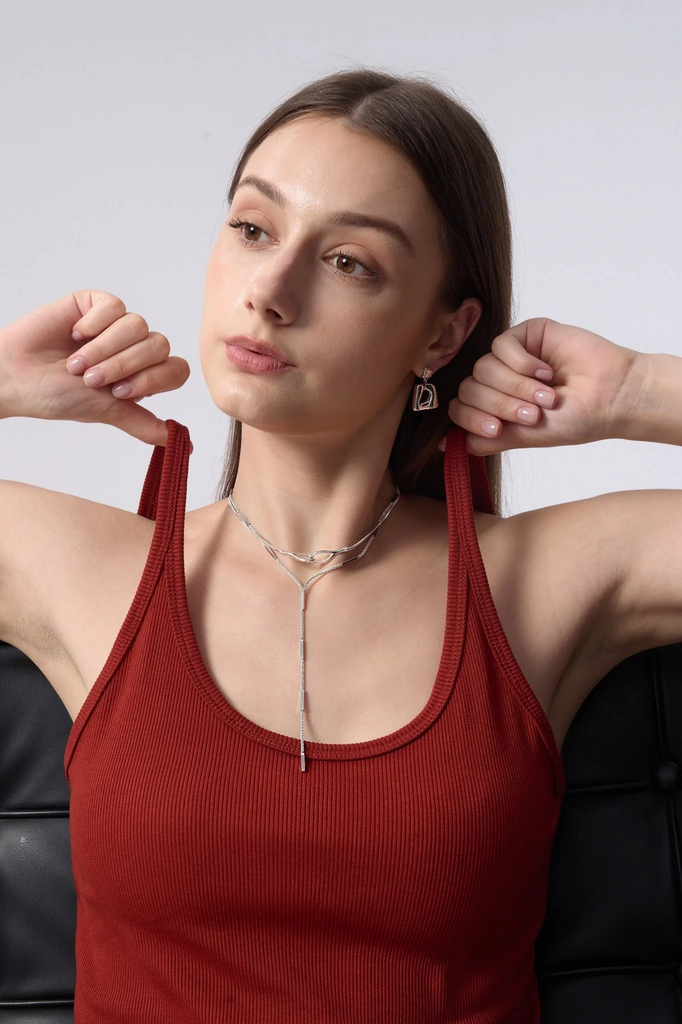 Ayla Intertwined Cuff Necklace - Image 3