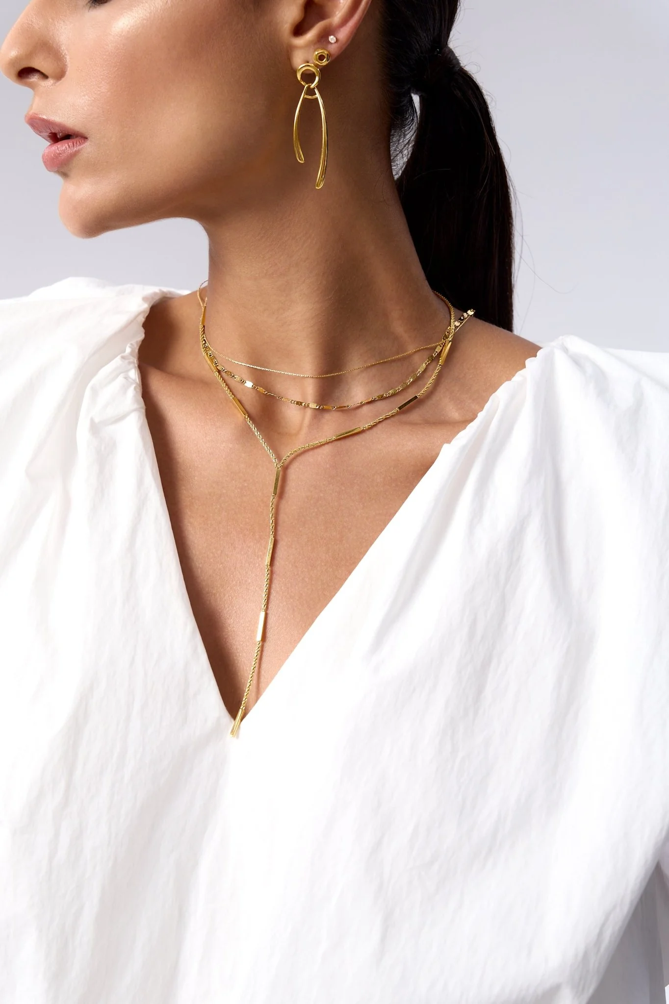Maia Lariat Chain Necklace - Image 3