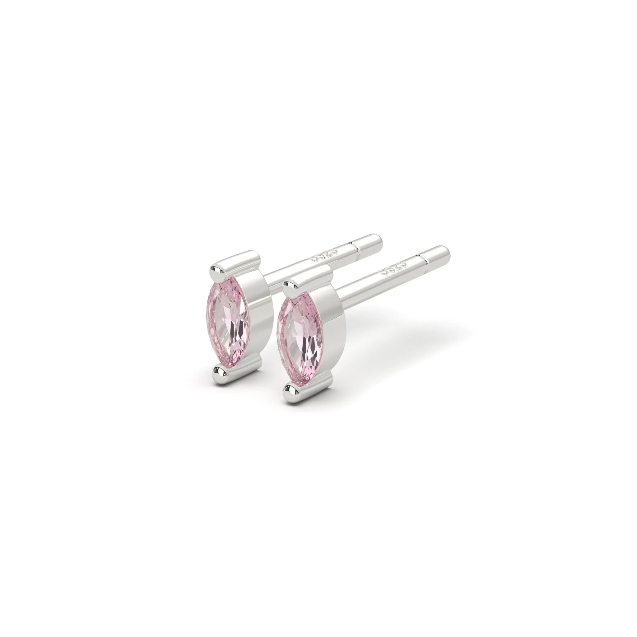 Micro Marquise Studs in Silver - Image 12