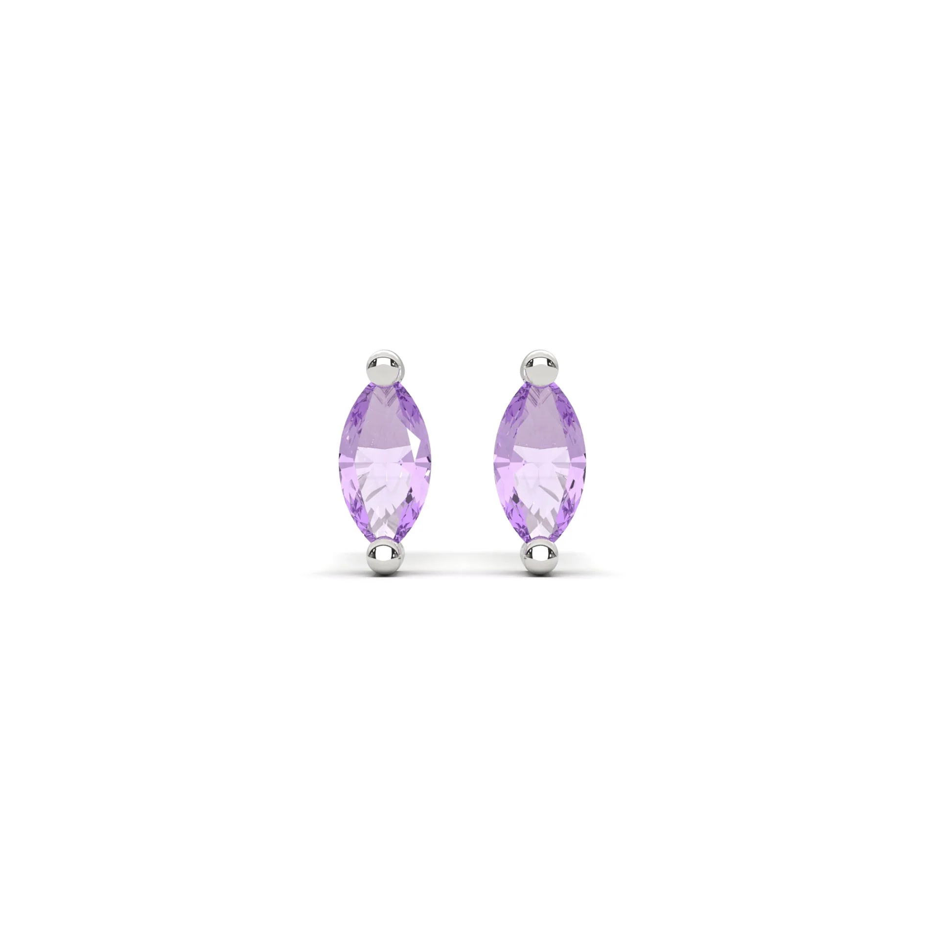 Micro Marquise Studs in Silver - Image 5