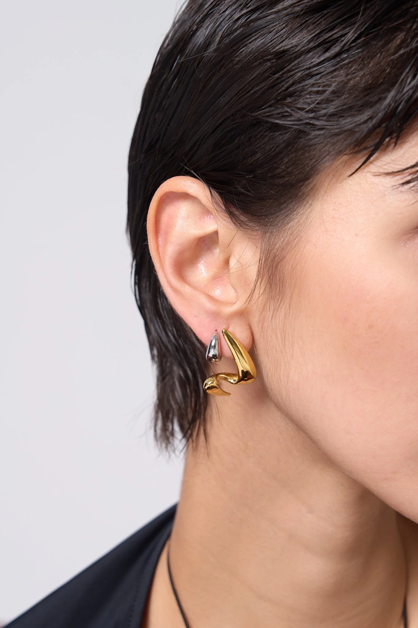 Celine Bold Wave Earrings - Image 3