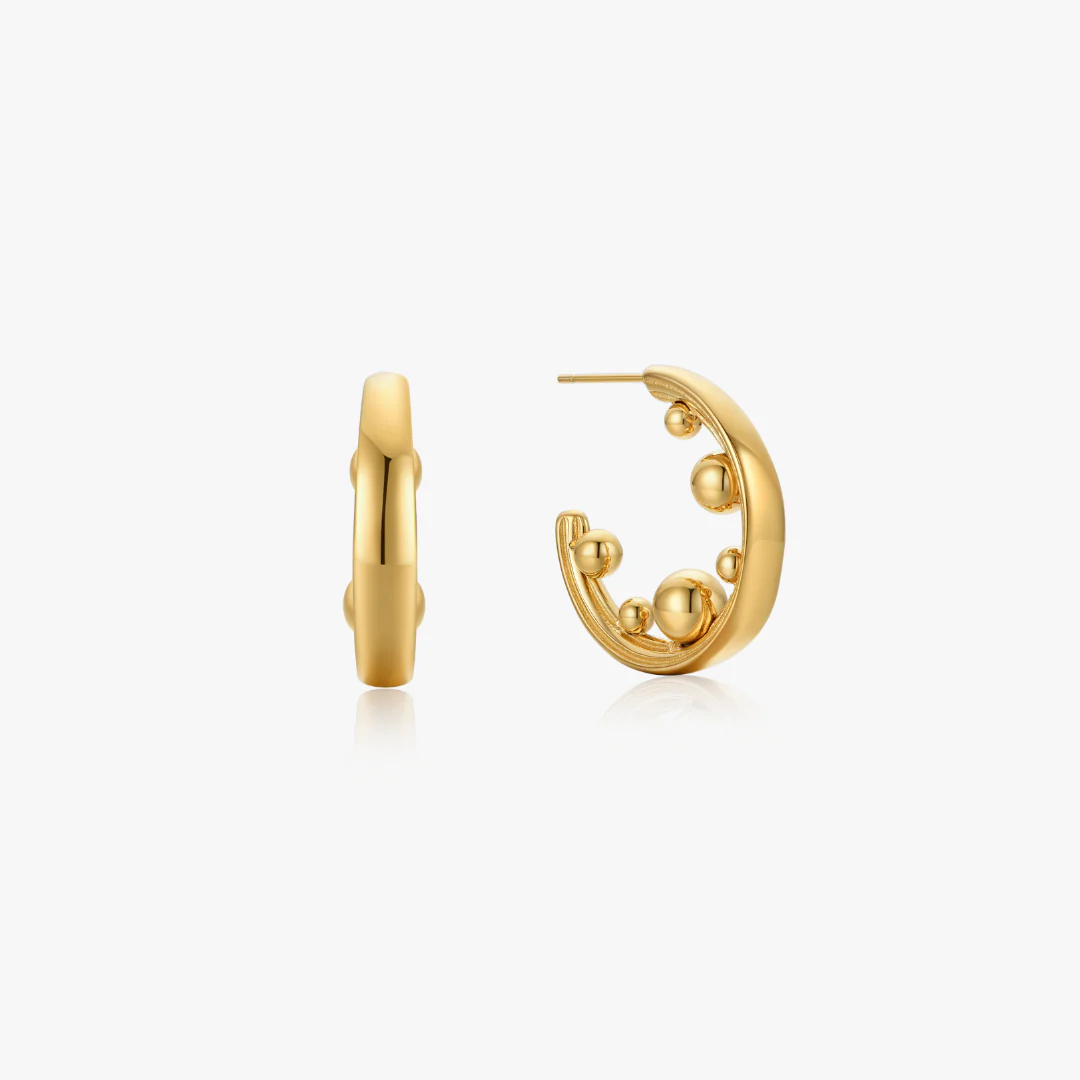 Mira Bold Sphere Hoops - Image 4