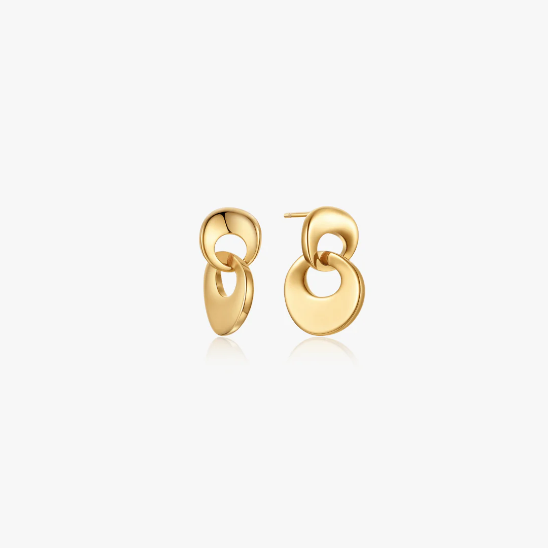 Molly Intertwined Disk Earrings - Image 3
