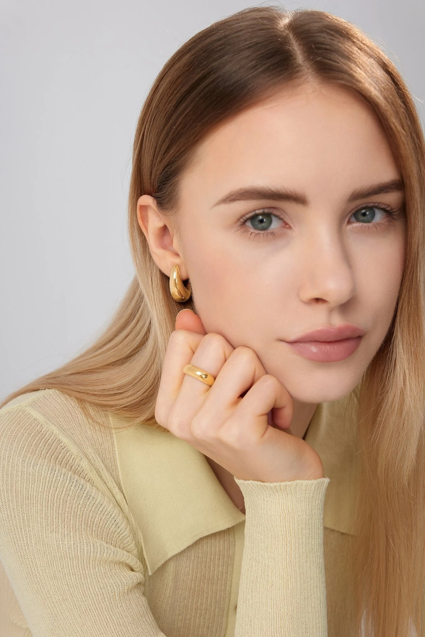 Moon Hoop Earrings (Greek Inspired Collection) - Image 5