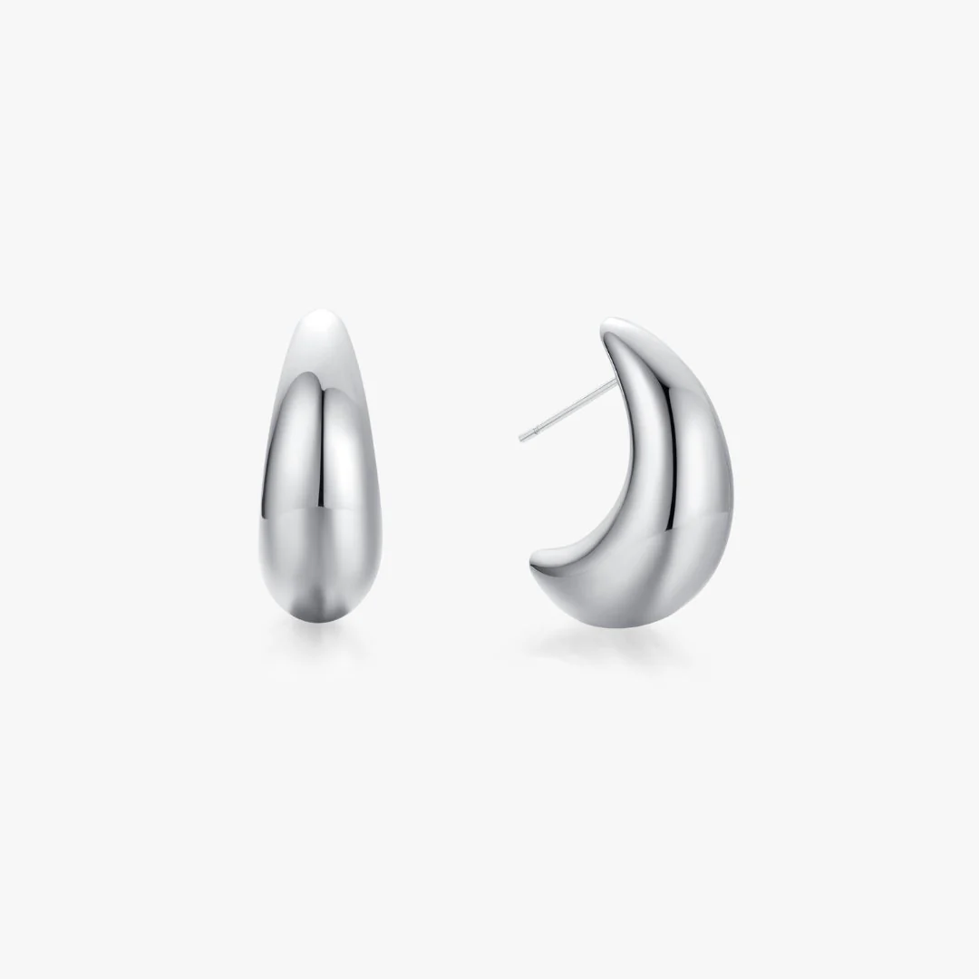 Moon Hoop Earrings (Greek Inspired Collection) - Image 7