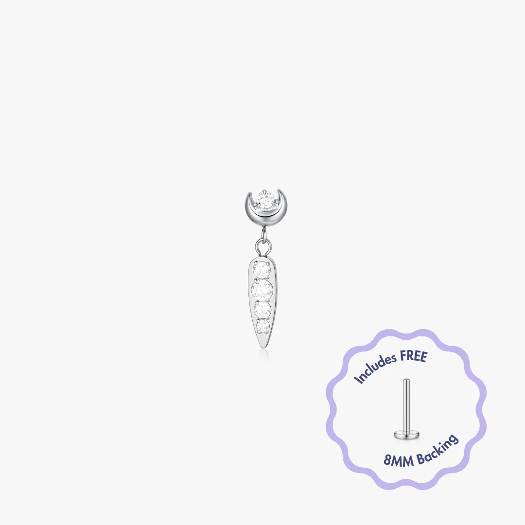 Moonlight Titanium Flat Back Stud (Single) - Image 5