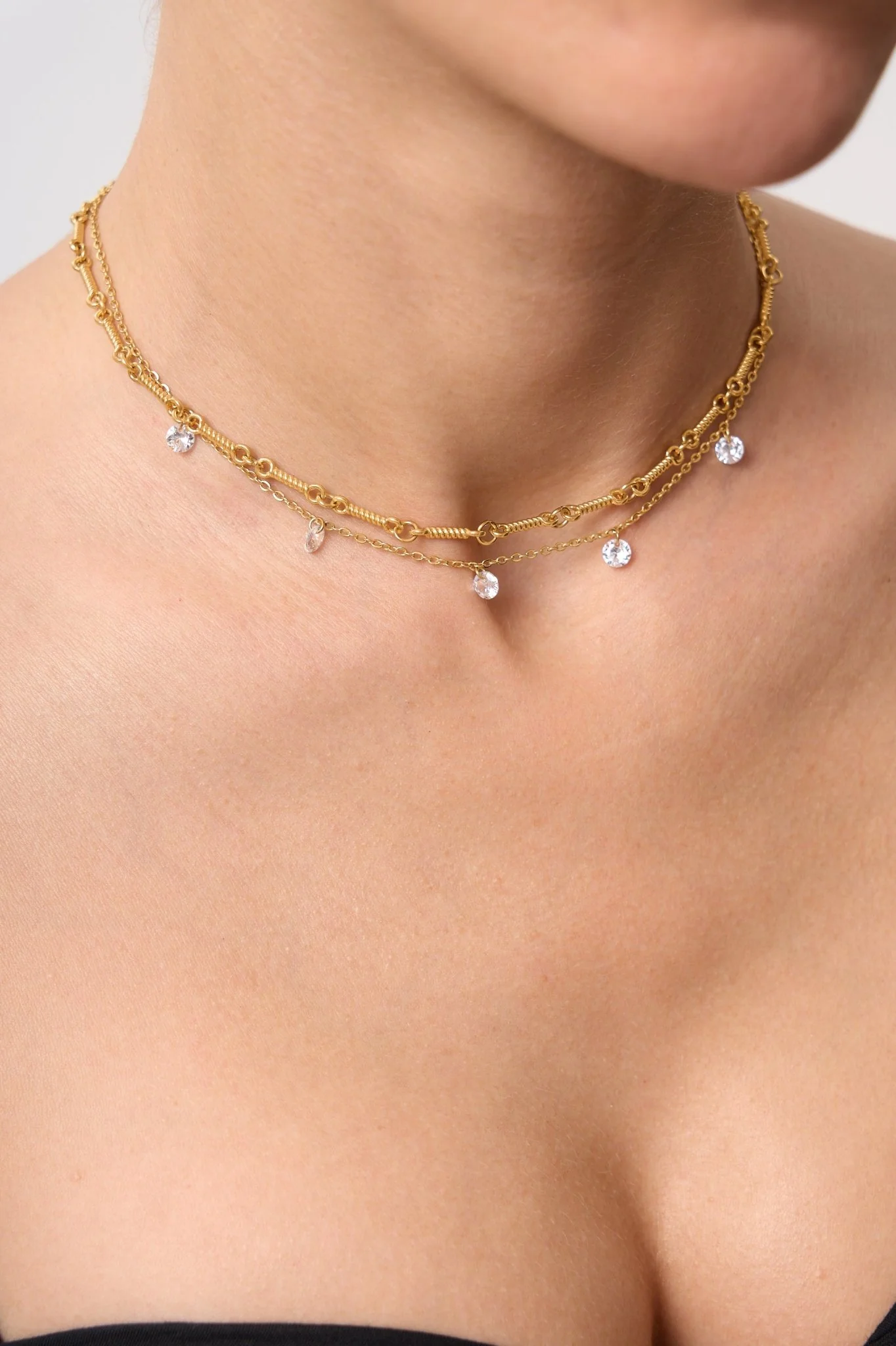 Multi CZ Gem Necklace - Image 2