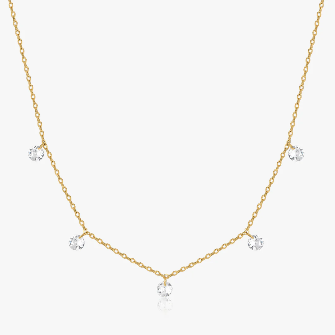 Multi CZ Gem Necklace - Image 8