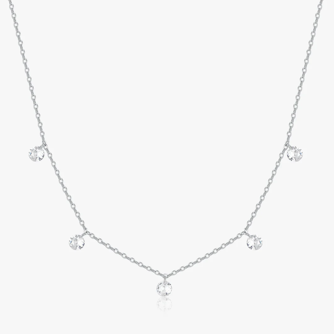 Multi CZ Gem Necklace - Image 9
