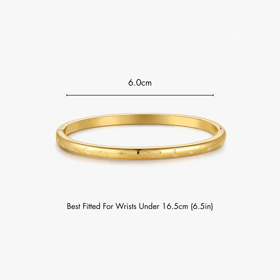 Night Sky Stacker Cuff Bangle Bracelet - Image 6