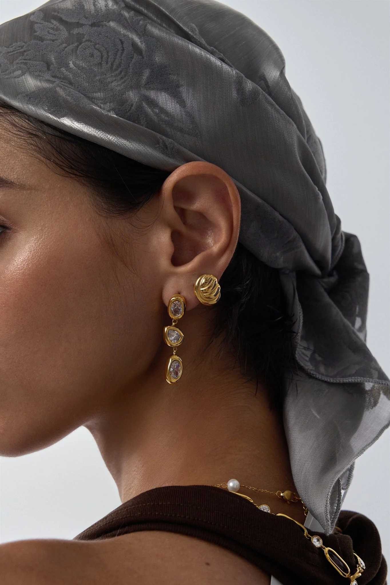 Lauren Multi Gem Drop Earrings - Image 3