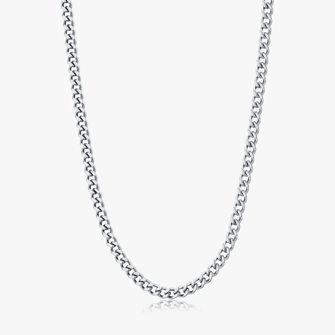 Thin Curb Silver Chain (Unisex)