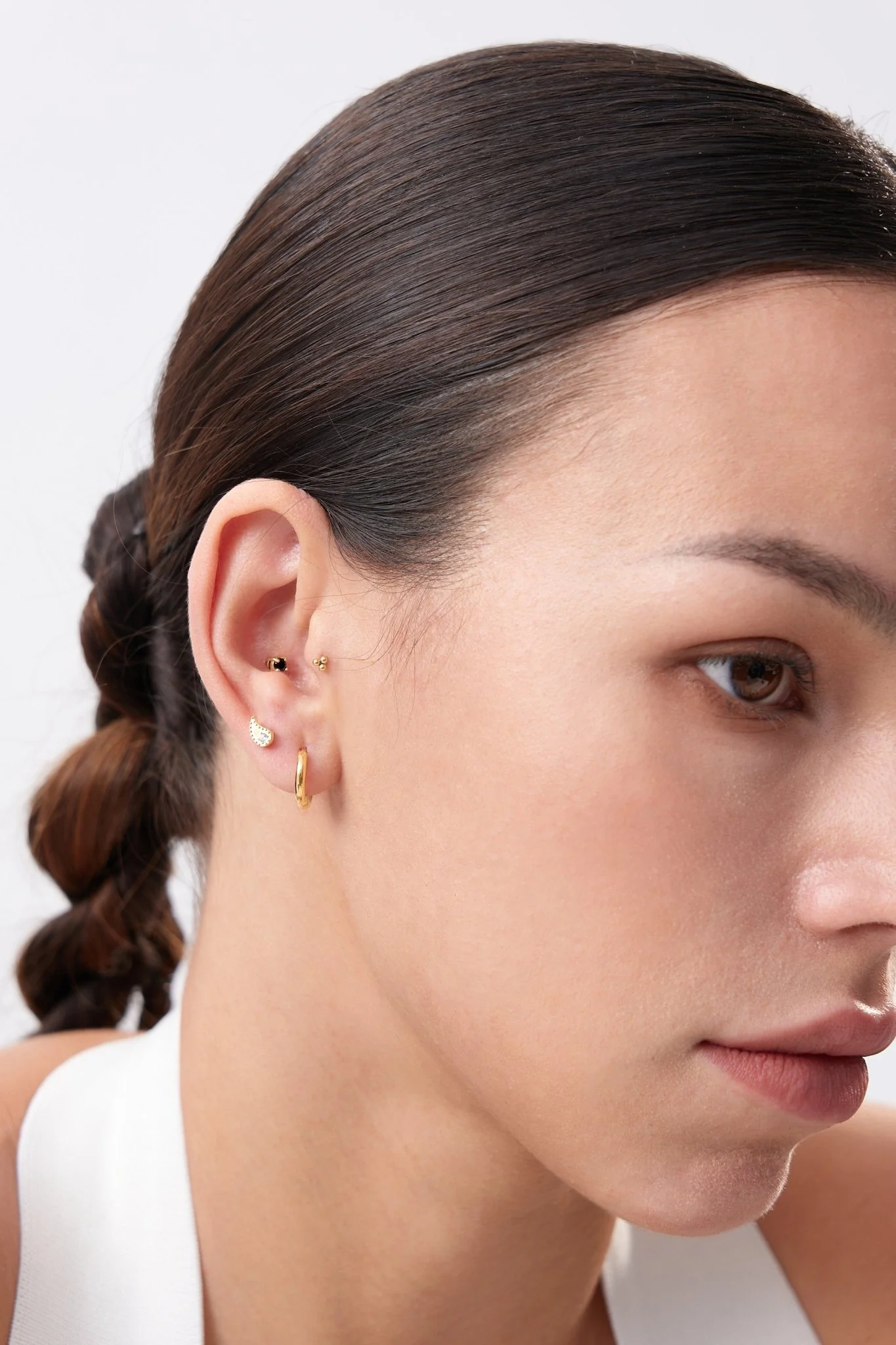 Paisley Titanium Flat Back Stud (Single) - Image 2