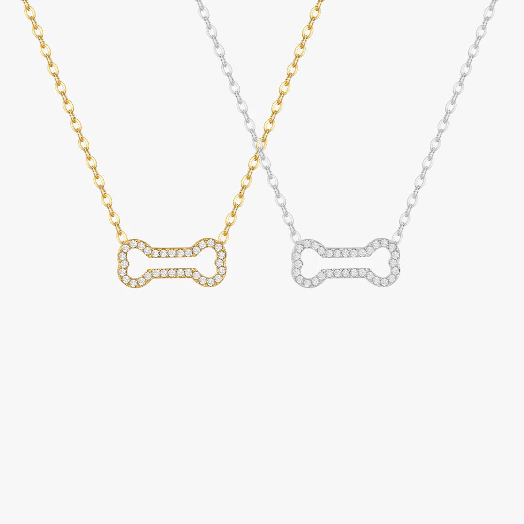 Pave Bone Necklace (Pawsitive Change Collection)