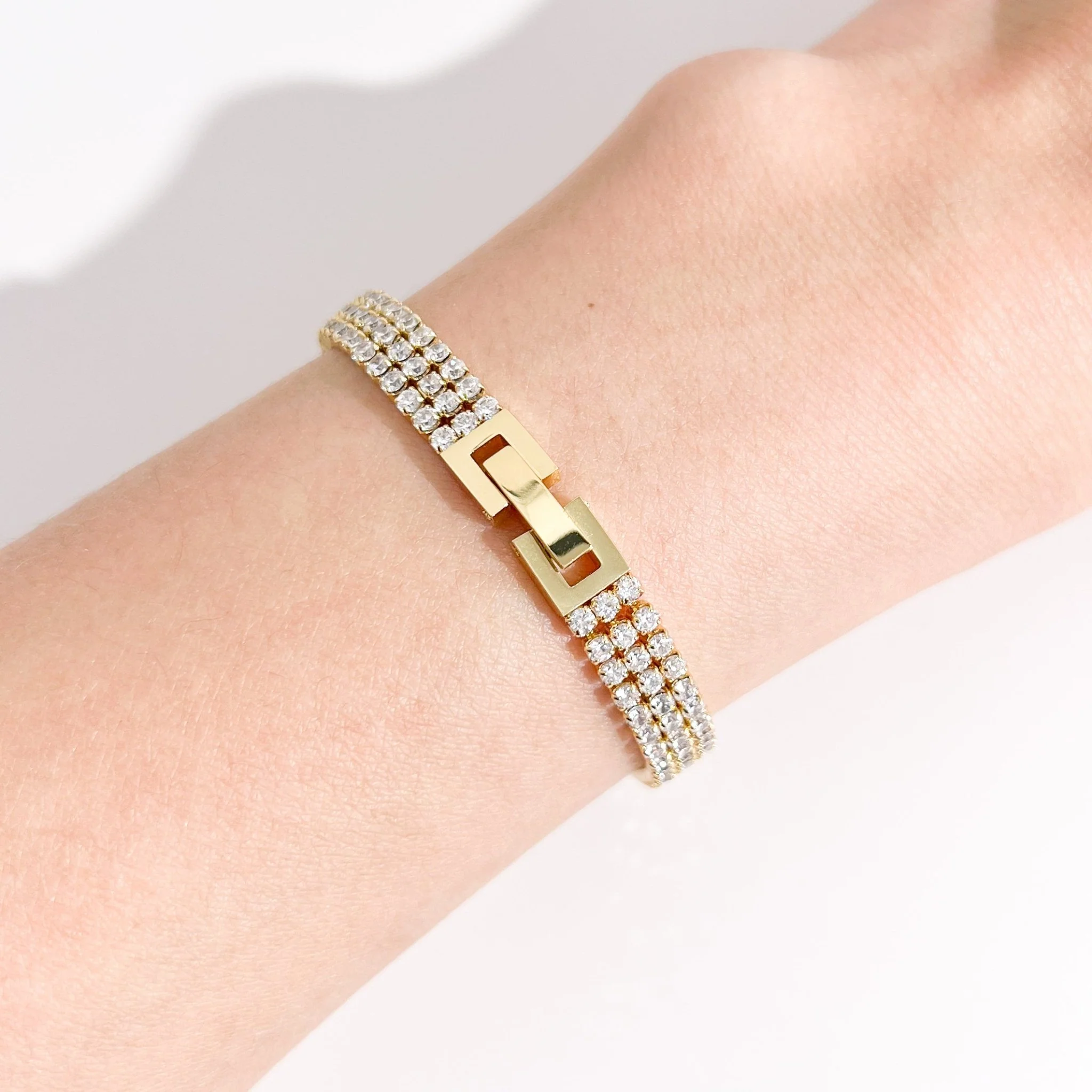 Pave Gems Bracelet in Gold - Image 4