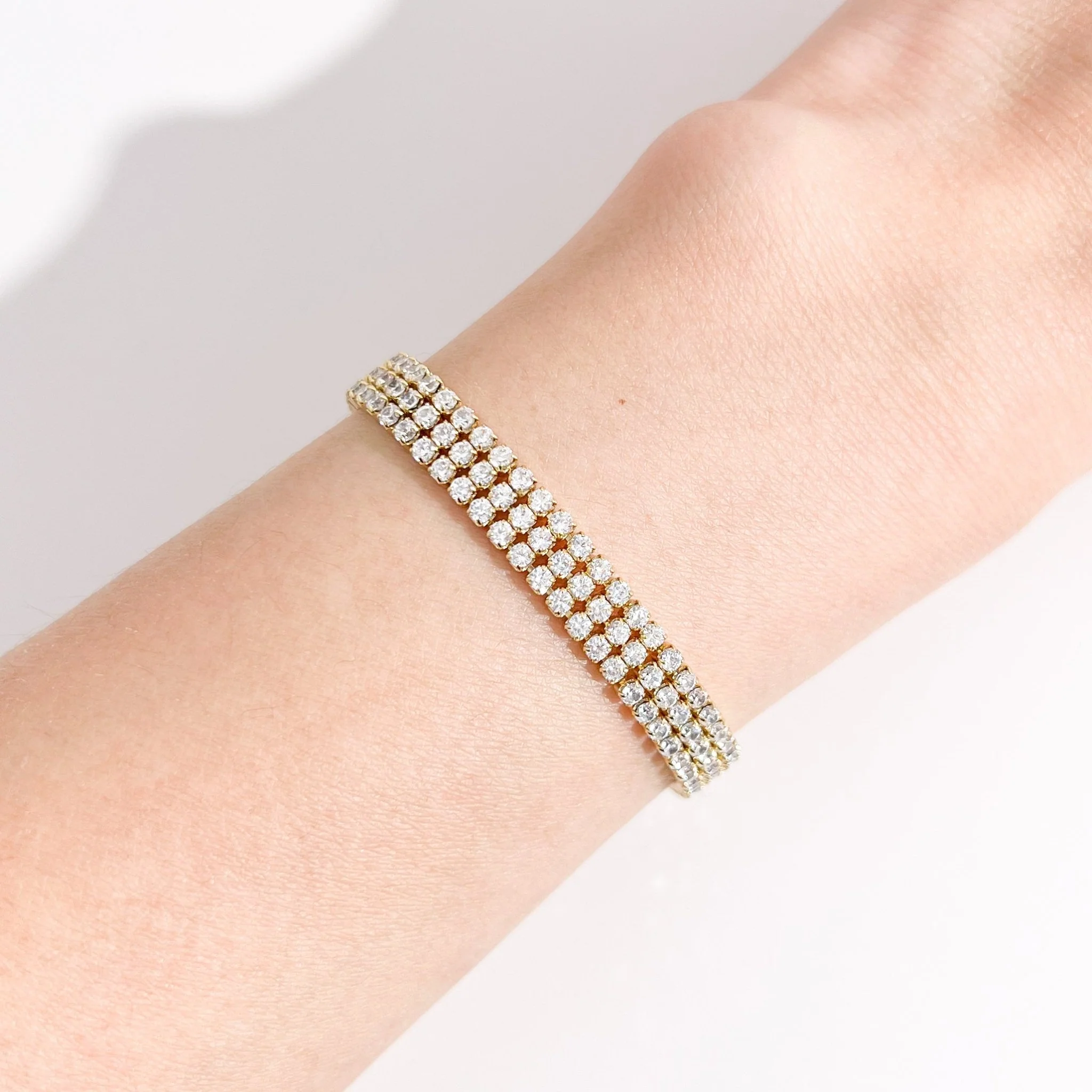 Pave Gems Bracelet in Gold - Image 5