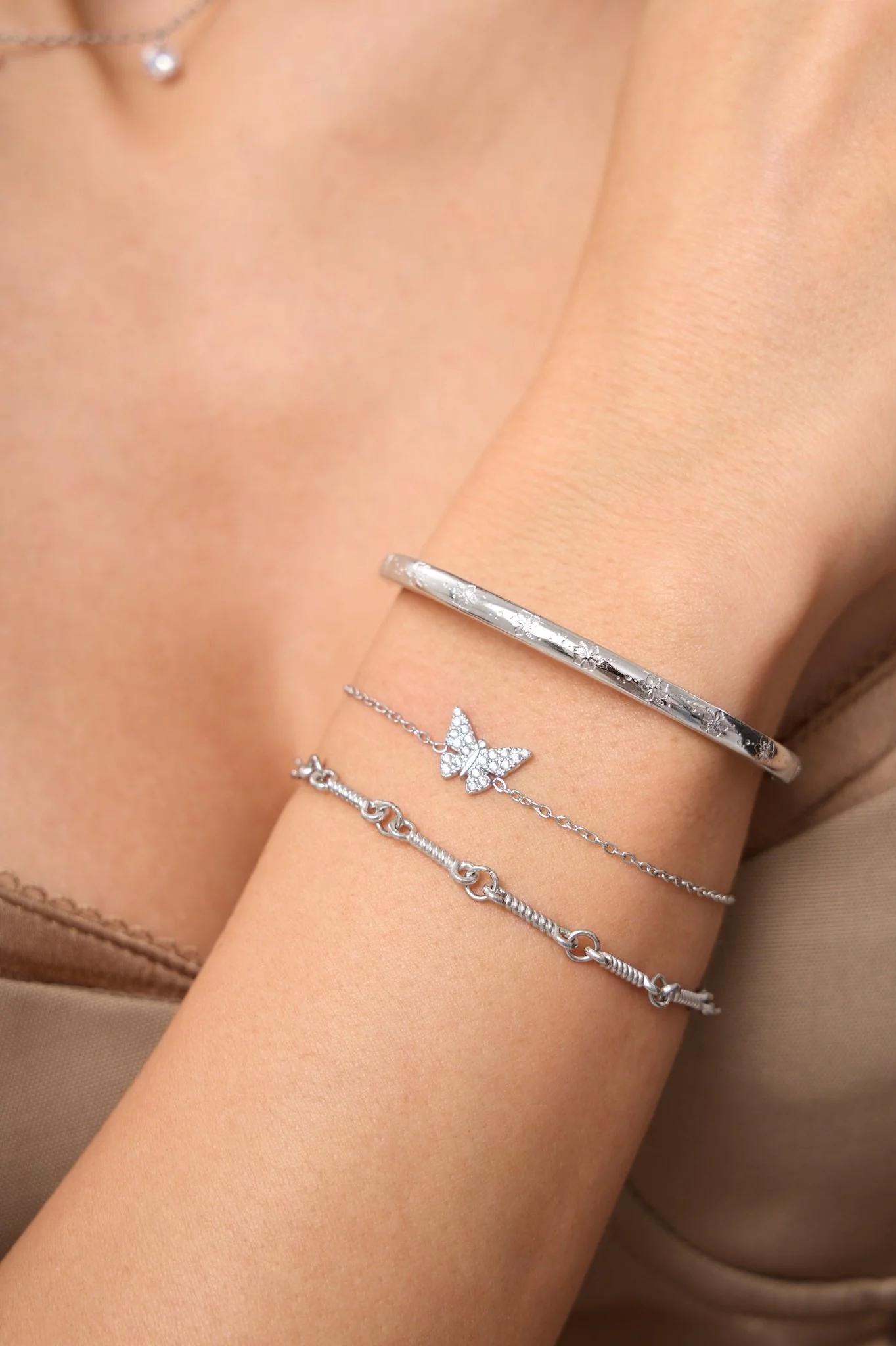Pave Butterfly Bracelet - Image 5