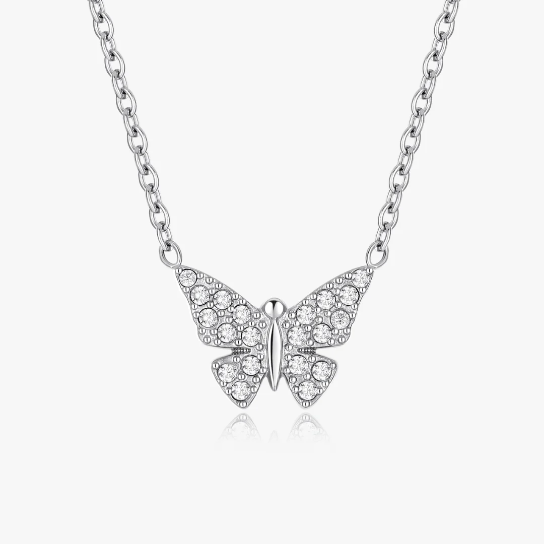 Pave Butterfly Necklace - Image 4