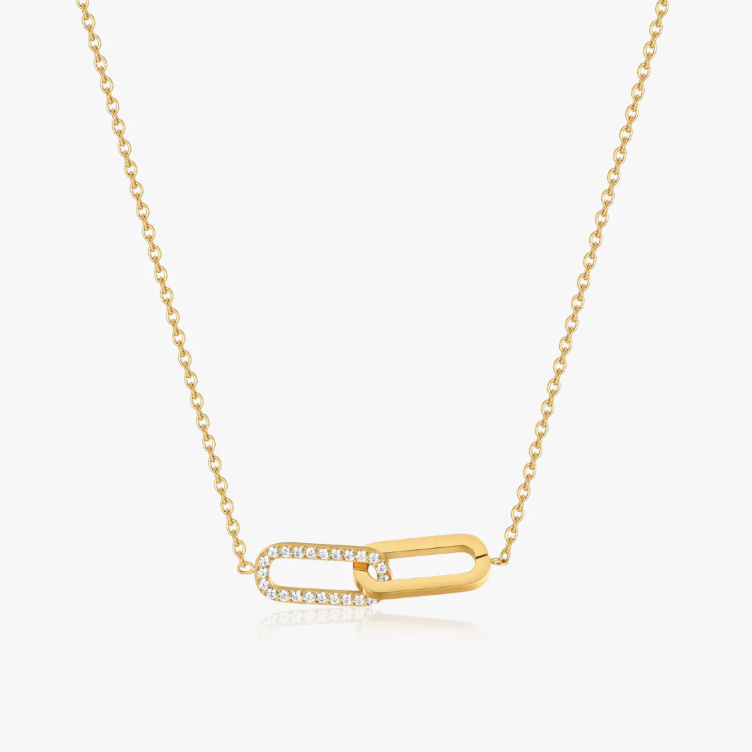 Pave Intertwined Links Necklace - Image 4