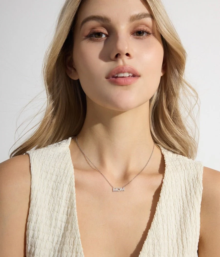 Pave Mom Necklace - Image 3