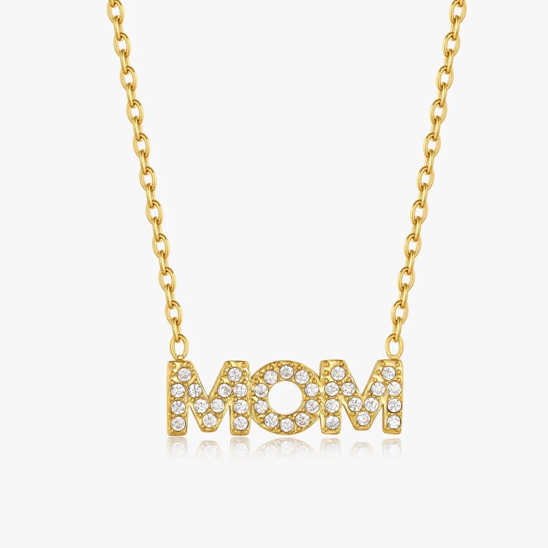 Pave Mom Necklace - Image 6