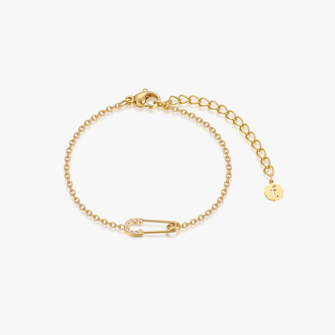 Pave Safety Pin Bracelet - Image 7