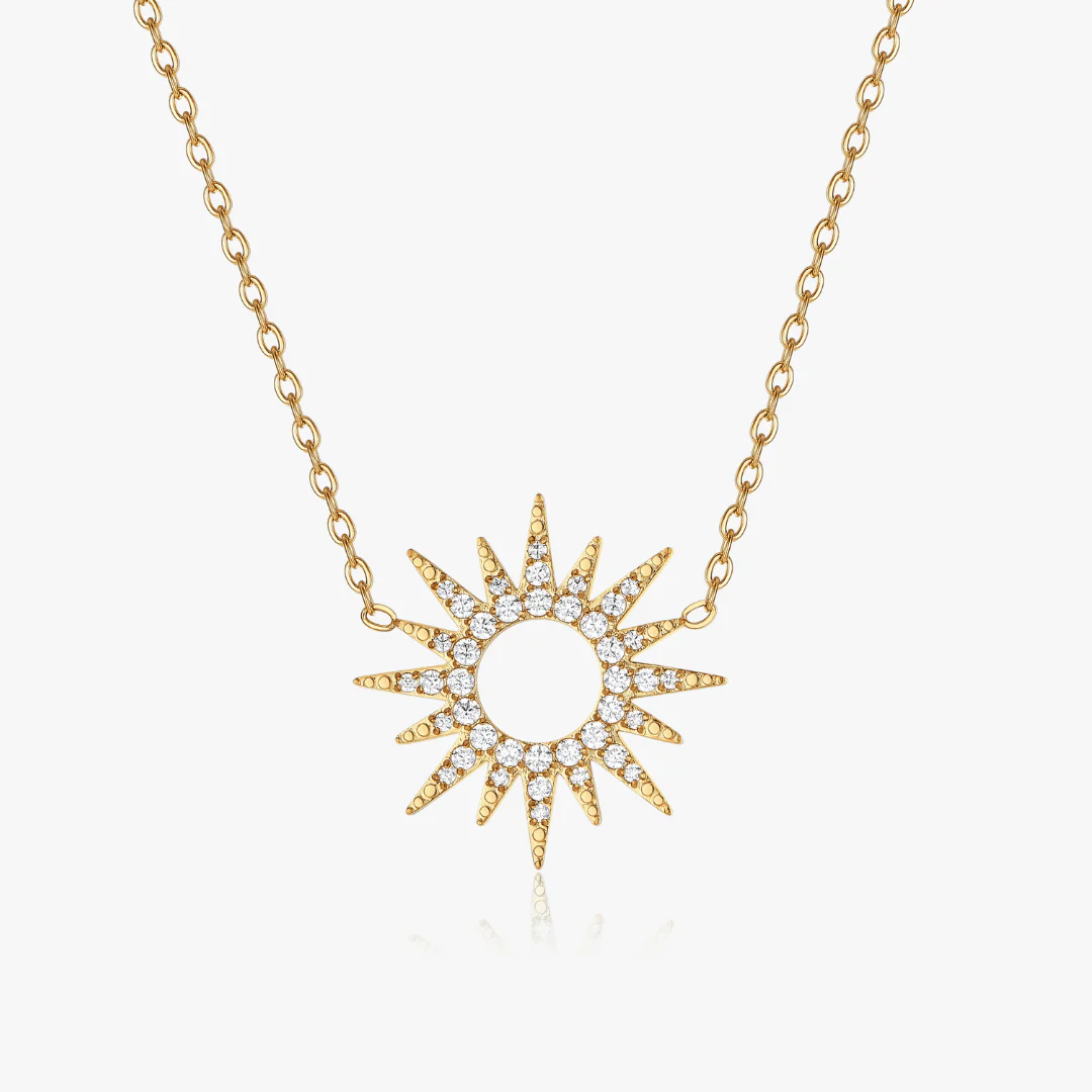 Pave Sunburst Necklace - Image 4