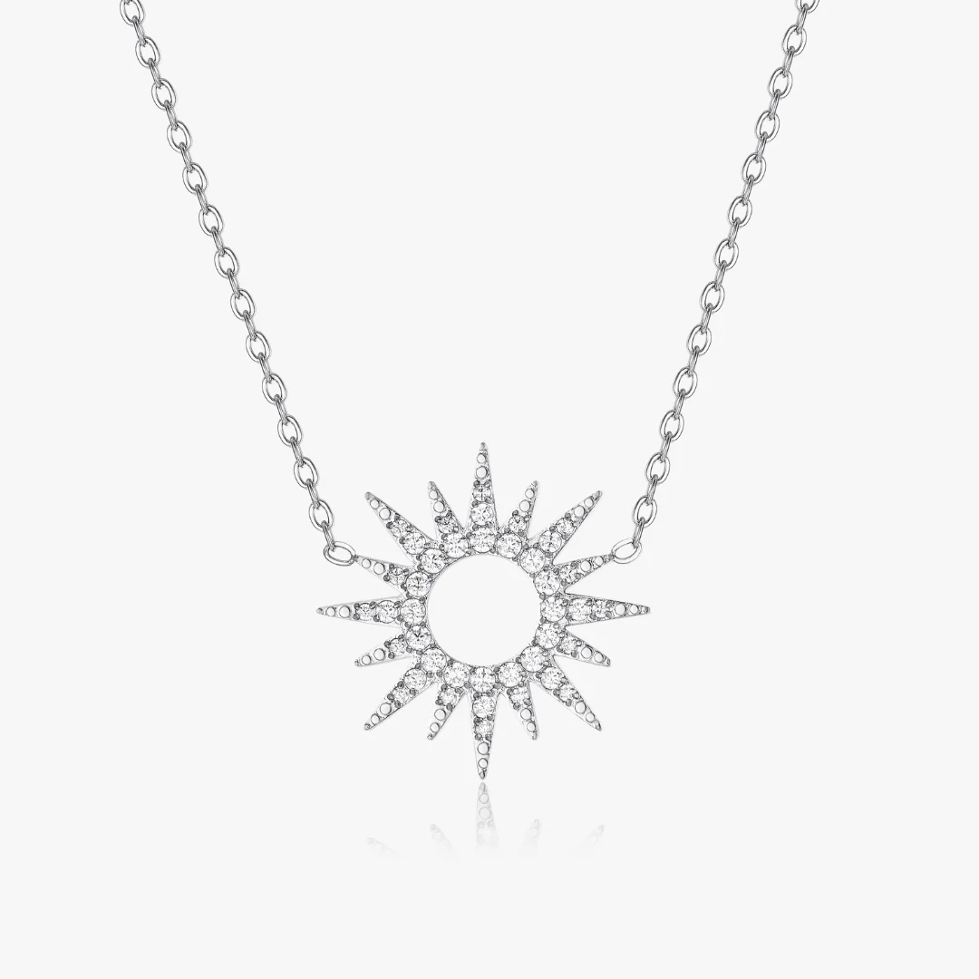 Pave Sunburst Necklace - Image 5
