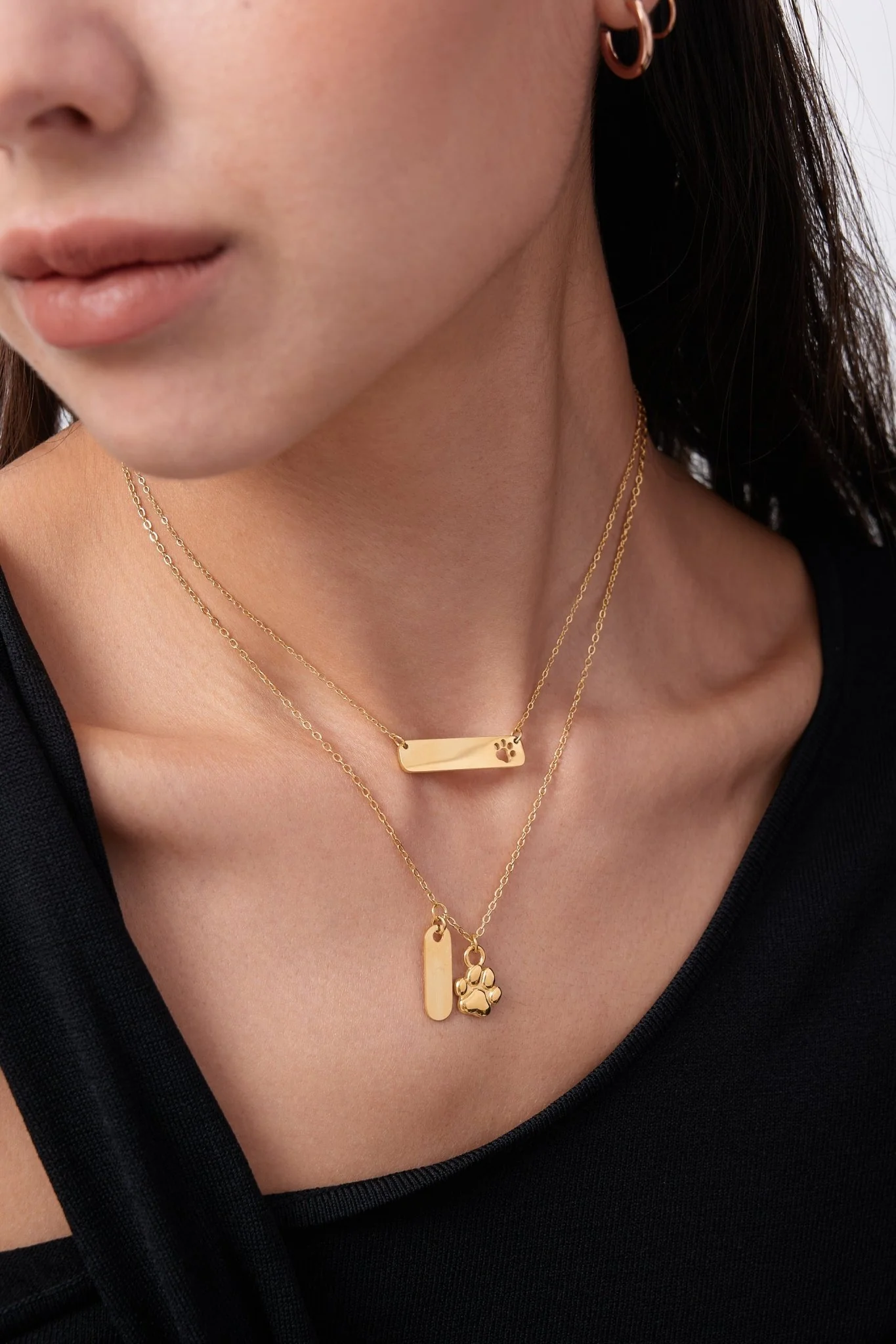 Paw Horizontal Bar Necklace (Pawsitive Change Collection) - Image 2